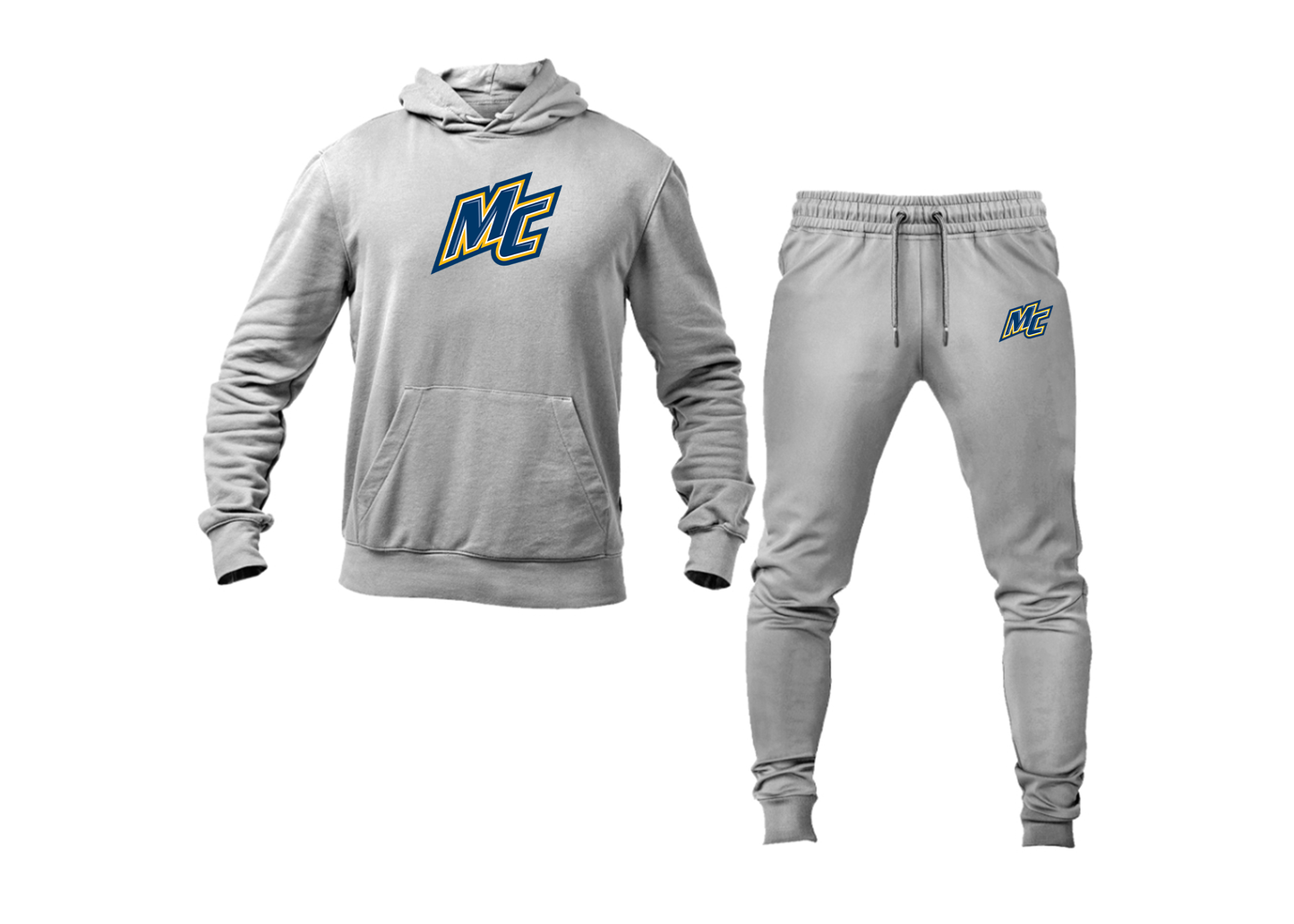 Men's Merrimack Warriors Logo Hoodie Joggers Set