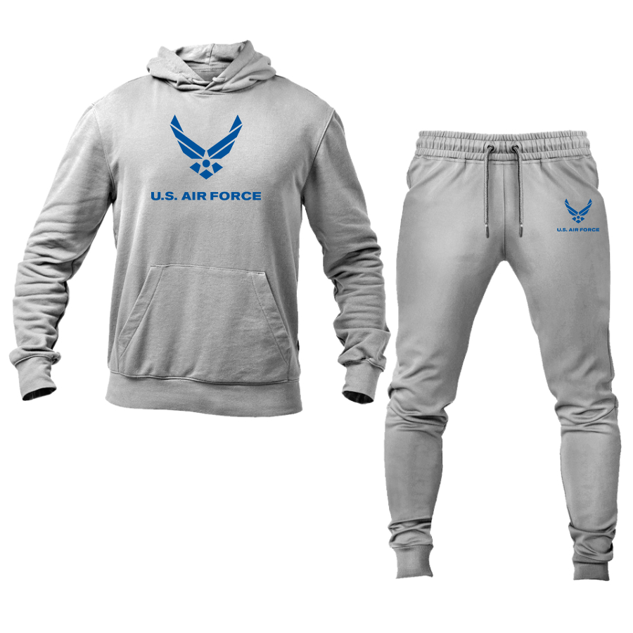 Men's US Airforce Logo Hoodie Joggers Set