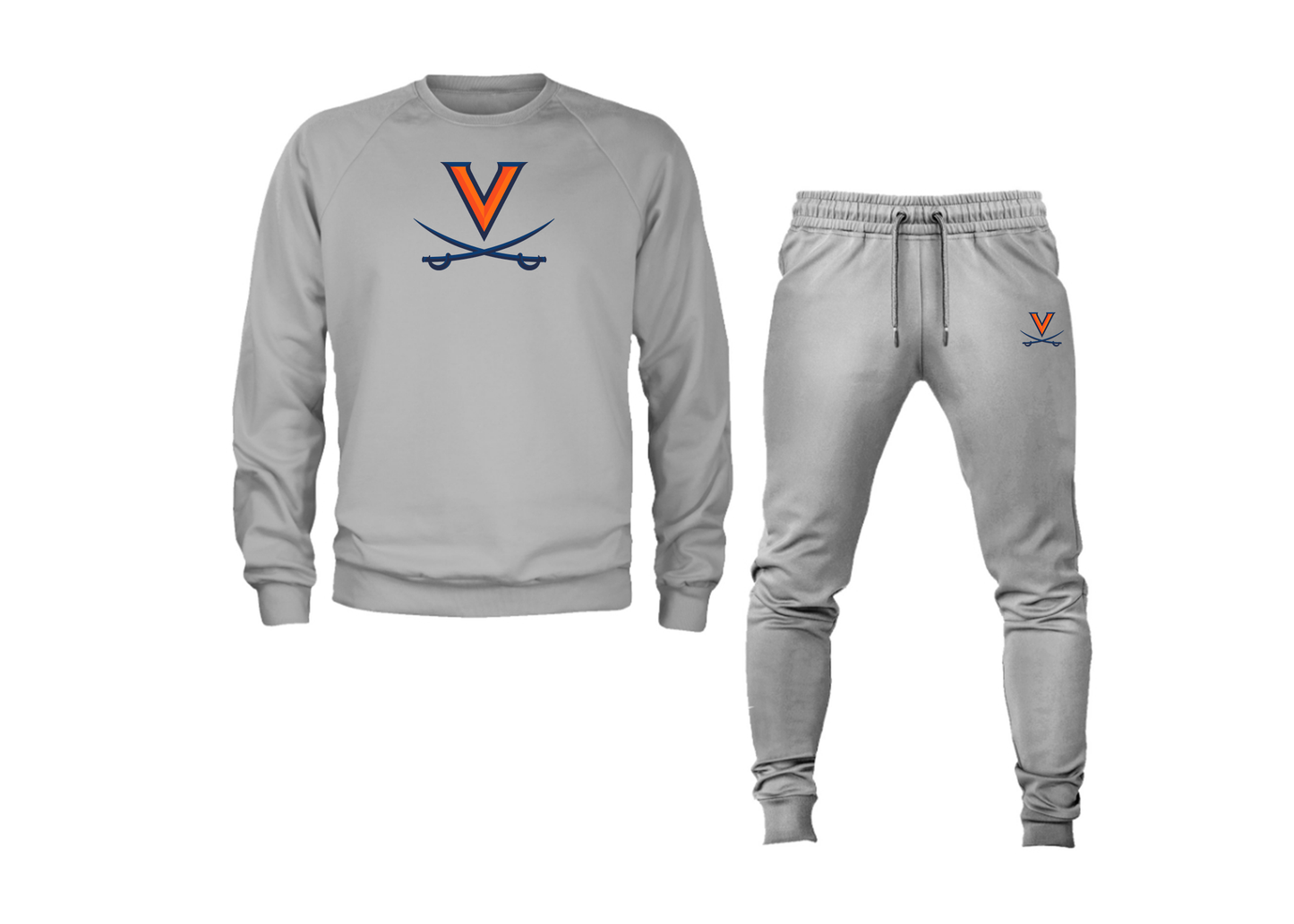Men's Virginia Cavaliers Crewneck Sweatshirt Joggers Suit