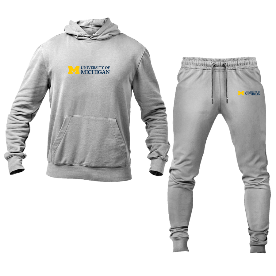 Men's University of Michigan Logo Hoodie Joggers Set