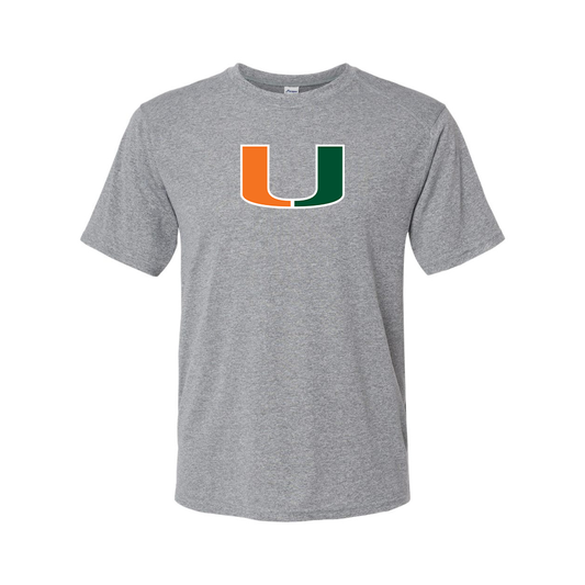 Men's Miami Hurricanes Logo Polyester T-Shirt