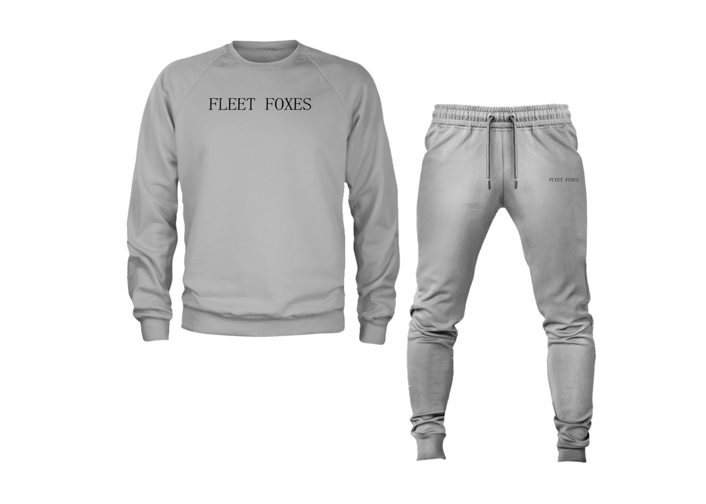 Men's Fleet Foxes Logo Crewneck Sweatshirt Joggers Suit