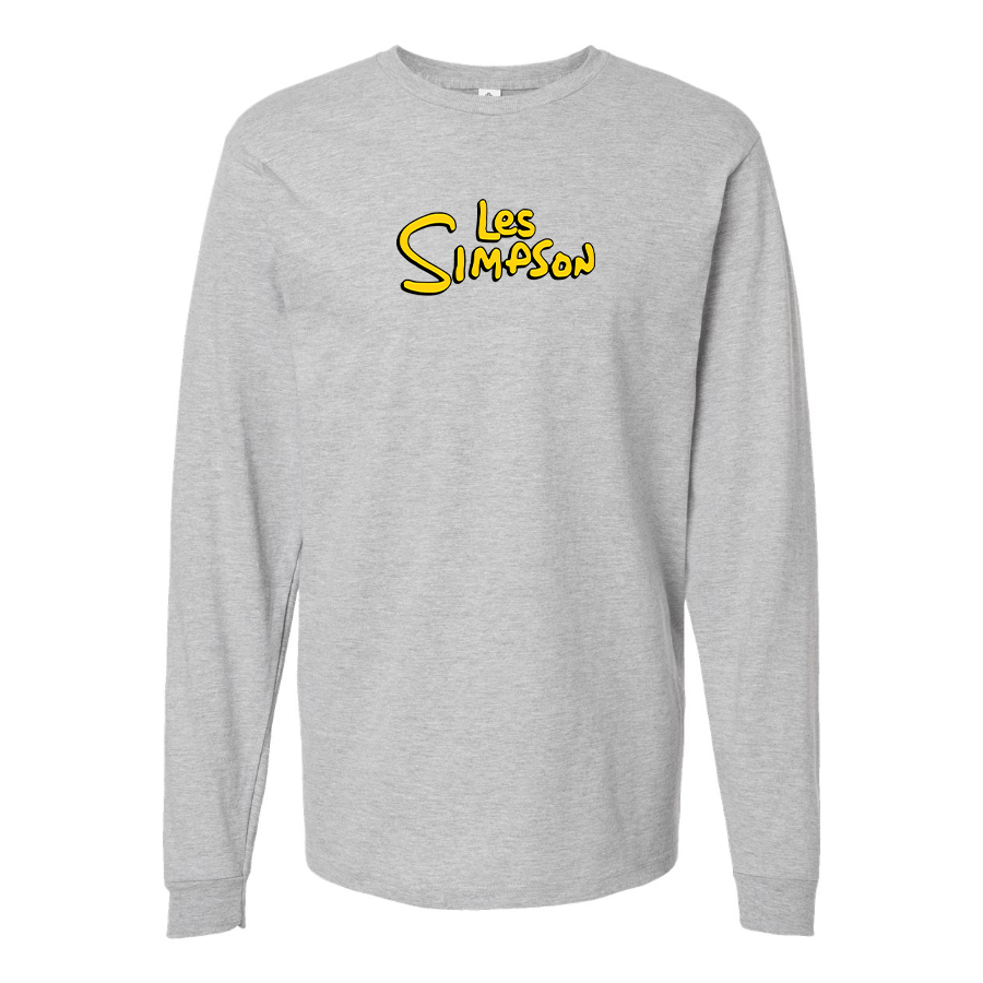 Youth Les Simpson Logo Cotton Long Sleeve T-Shirt
