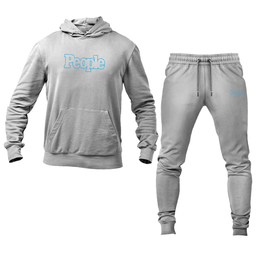 Men's People Magazine Logo Hoodie Joggers Set