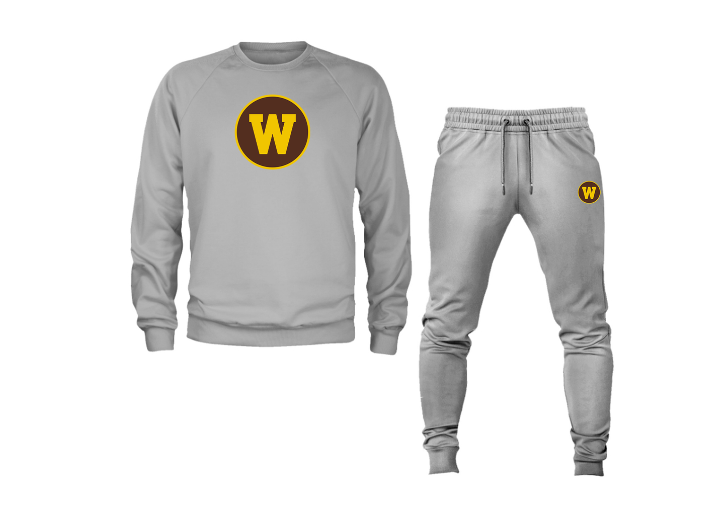 Men's Western Michigan Broncos Crewneck Sweatshirt Joggers Suit