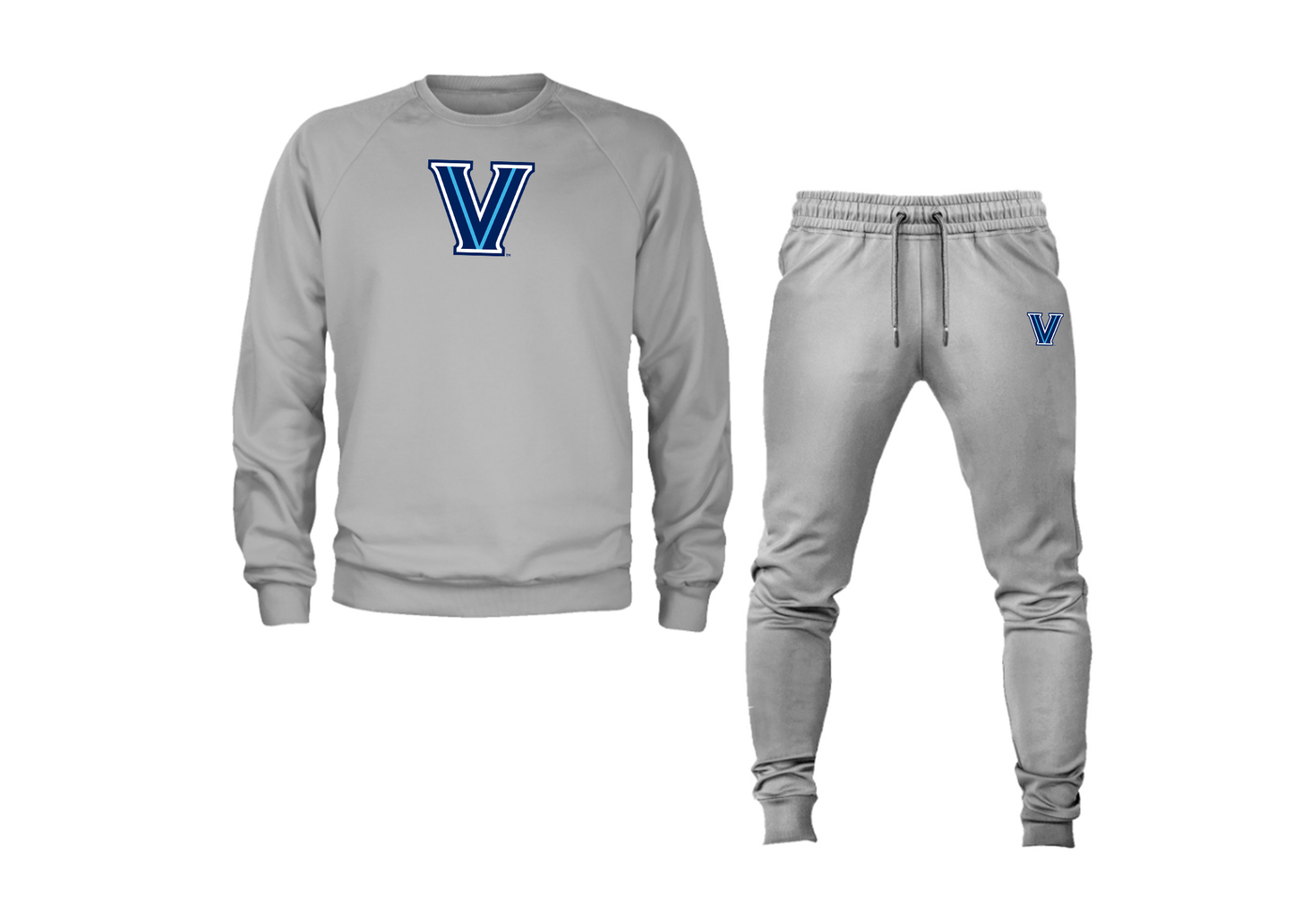 Men's Villanova Wildcats Crewneck Sweatshirt Joggers Suit