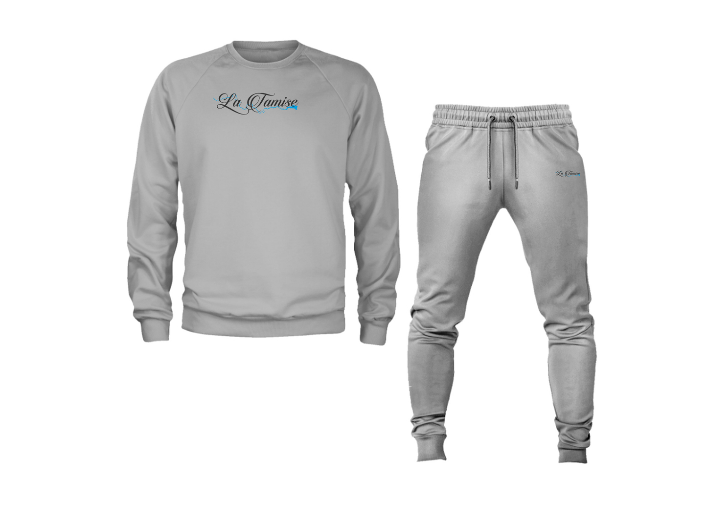 Men's La Tamise Logo Crewneck Sweatshirt Joggers Suit