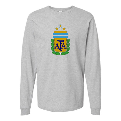 Men's Argentina National Soccer Team Long Sleeve T-Shirt
