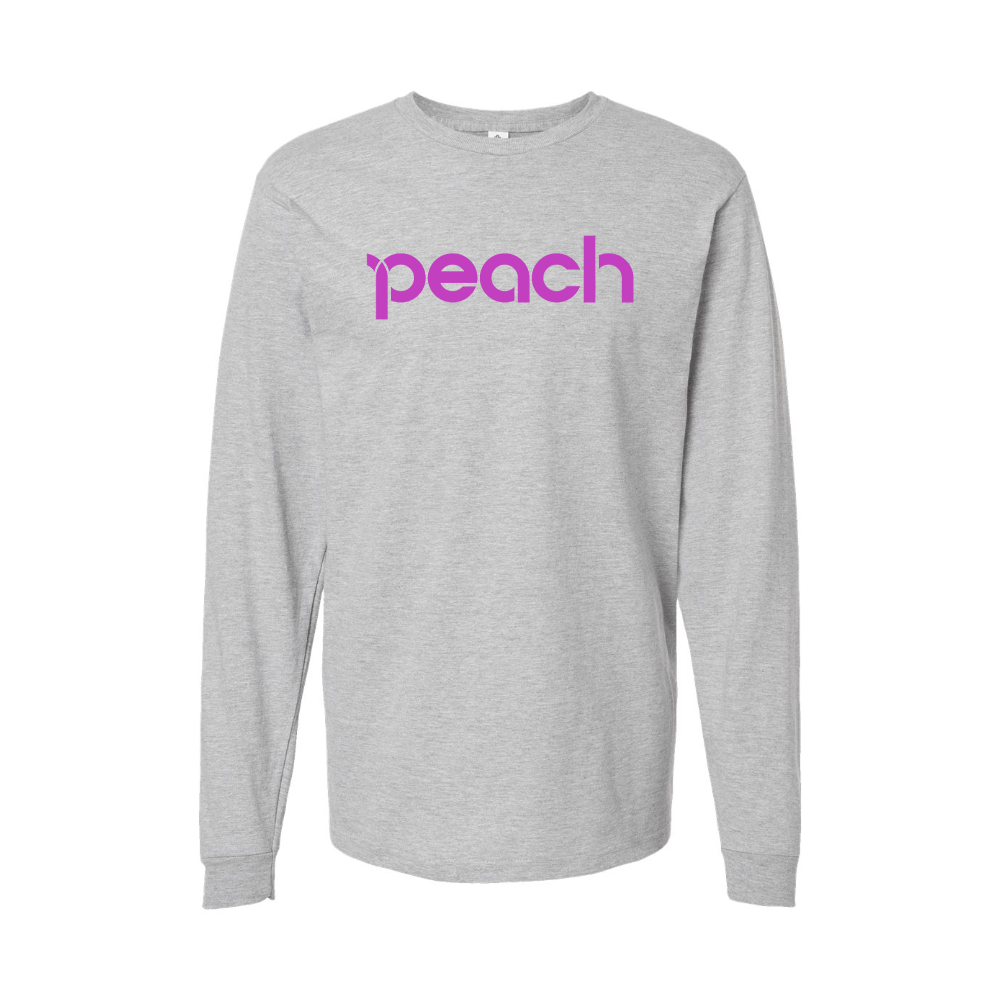 Youth Peach Aviation Logo Cotton Long Sleeve T-Shirt