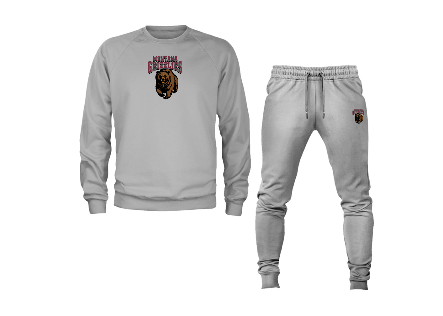 Men's Montana Grizzliesl Crewneck Sweatshirt Joggers Suit