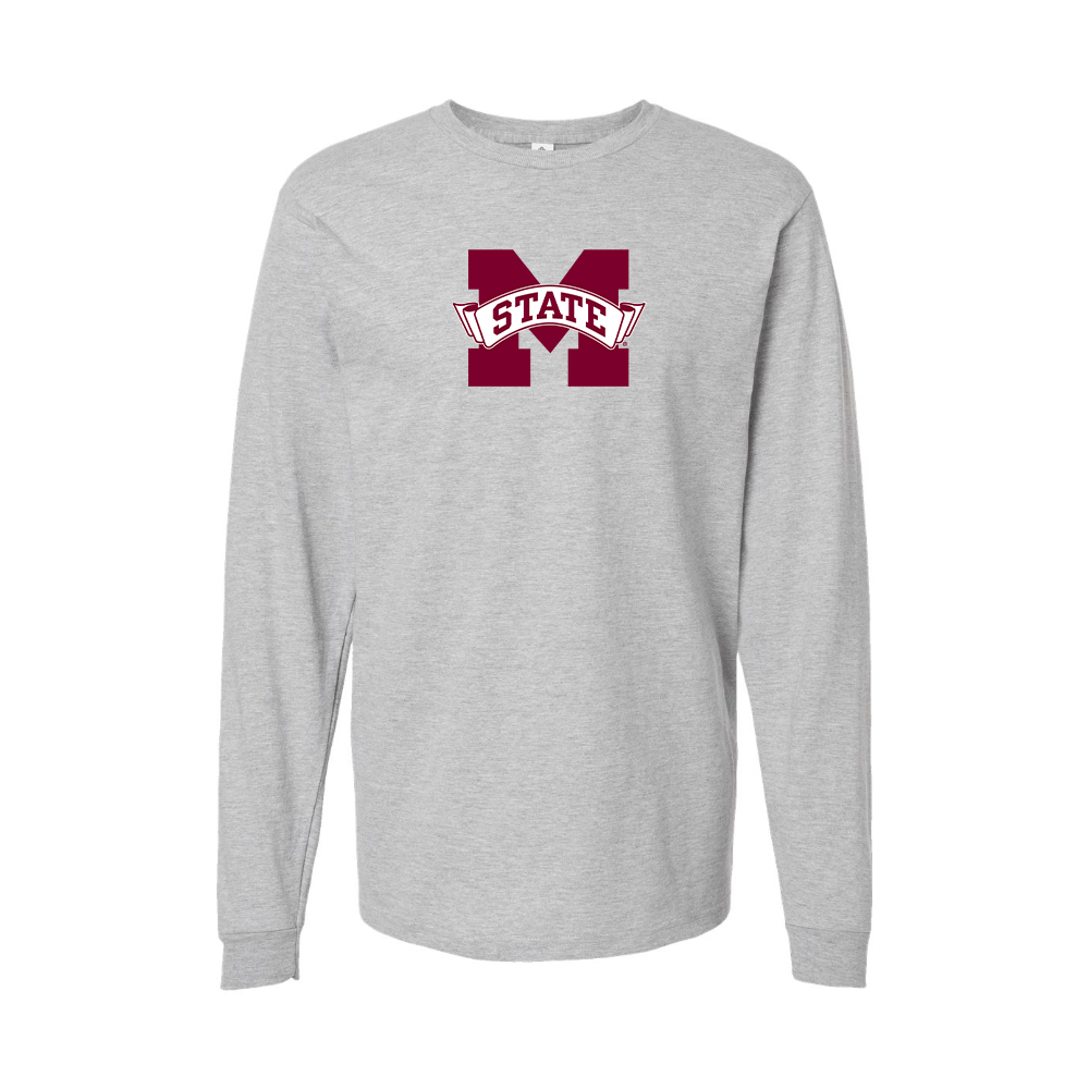 Youth Mississippi State Bulldogs Logo Cotton Long Sleeve T-Shirt