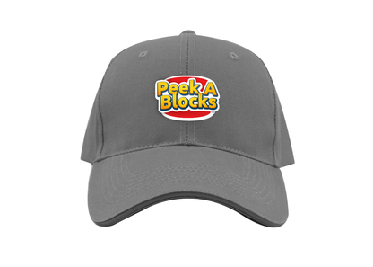 Peek A Blocks Logo Dad Baseball Cap Hat
