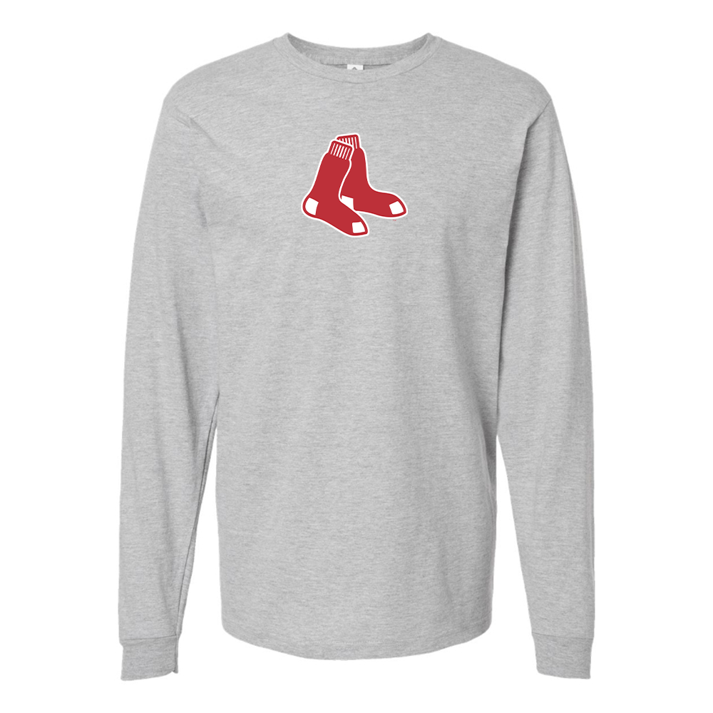 Youth Boston Red Sox Logo Cotton Long Sleeve T-Shirt