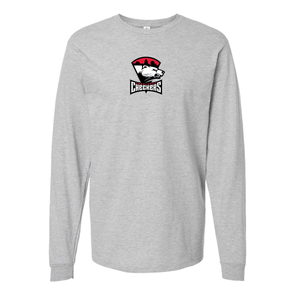 Youth Charlotte Checkers Logo Cotton Long Sleeve T-Shirt