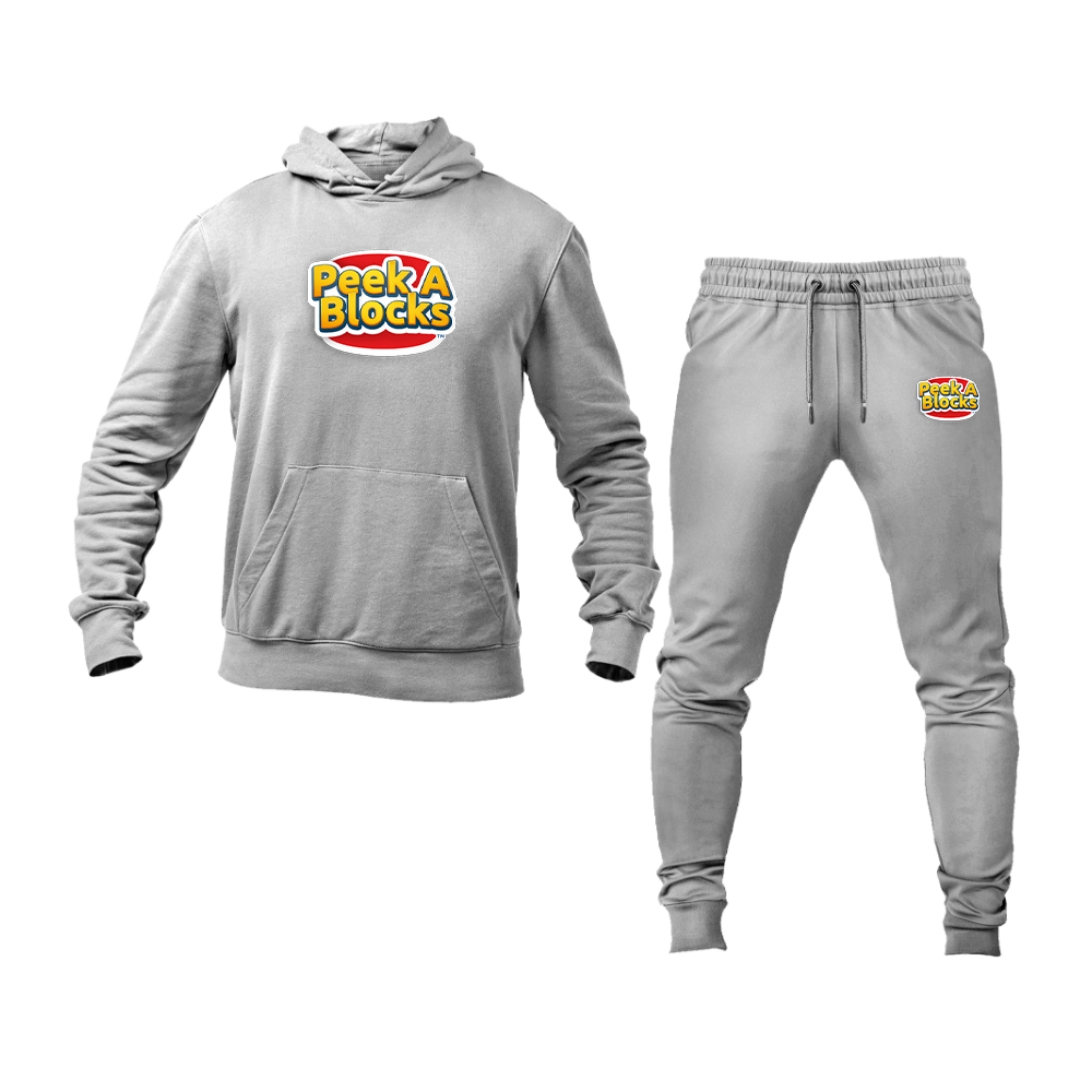 Men's Peek A Blocks Logo Hoodie Joggers Set