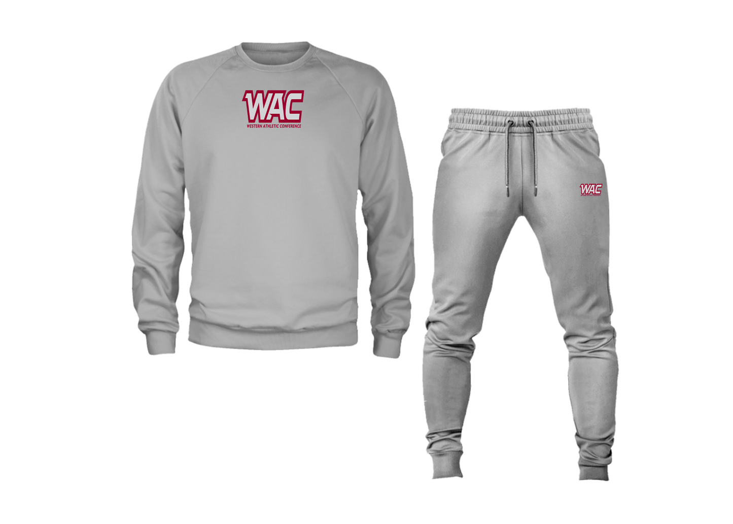 Men's Western Athletic Conference Crewneck Sweatshirt Joggers Suit