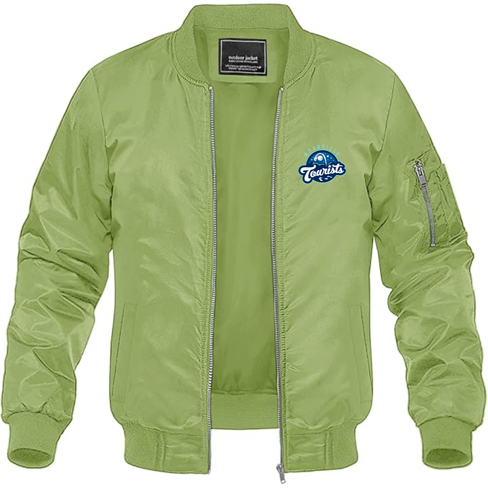 Men's Asheville Tourists Logo Lightweight Bomber Jacket Windbreaker Softshell Varsity Jacket Coat