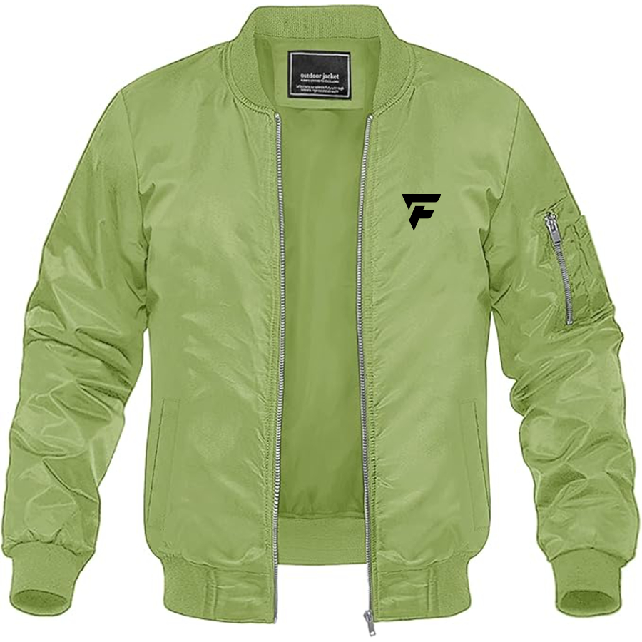 Men's Fittipaldi Logo Lightweight Bomber Jacket Windbreaker Softshell Varsity Jacket Coat