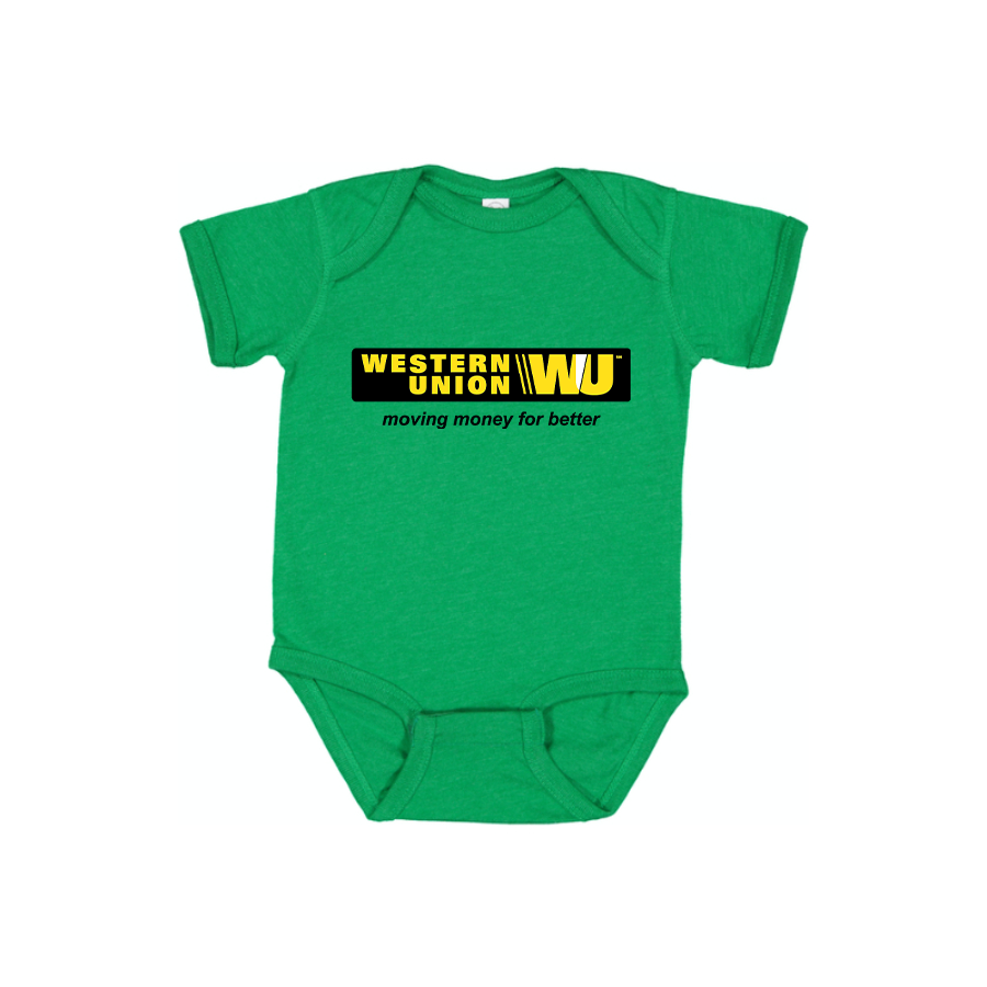 Wastern Union Logo Baby Romper Onesie