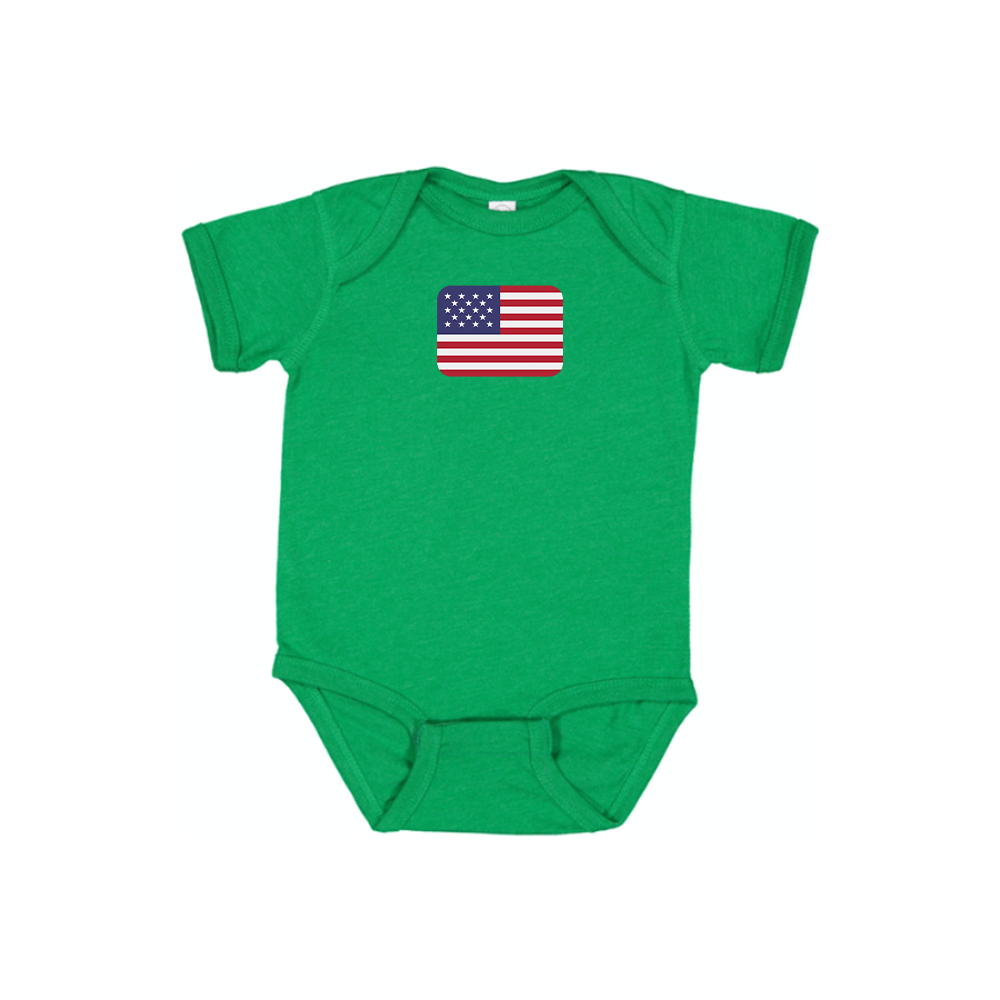 American-Flag-Emoji Baby Romper Onesie