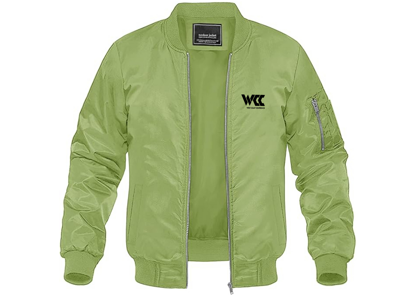 Men's West Coast Conference Lightweight Bomber Jacket Windbreaker Softshell Varsity Jacket Coat