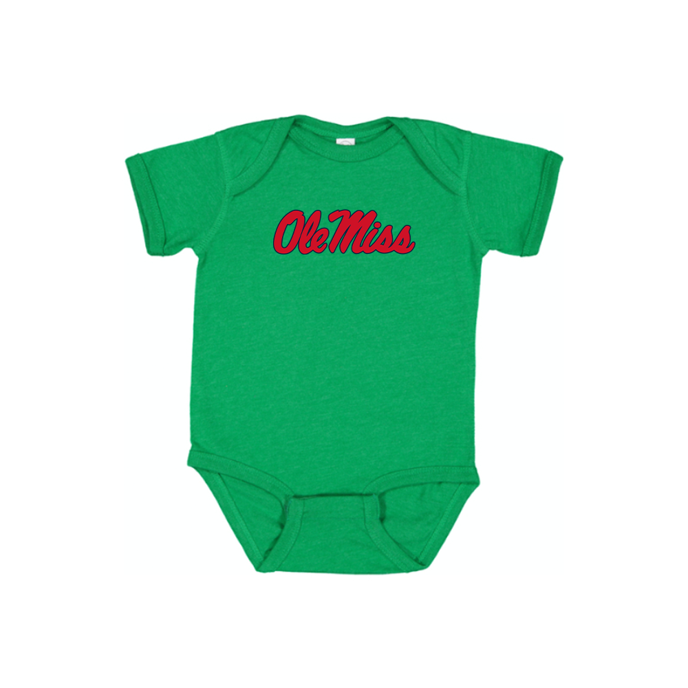 Mississippi Rebels Logo Baby Romper Onesie