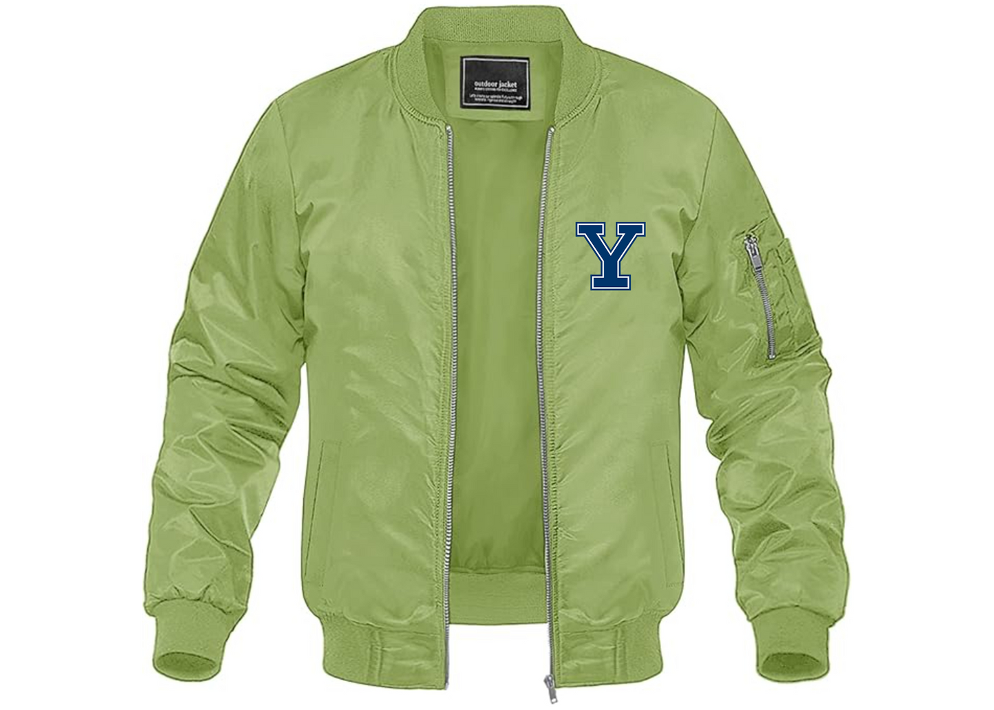 Men's Yale Bulldogs Lightweight Bomber Jacket Windbreaker Softshell Varsity Jacket Coat