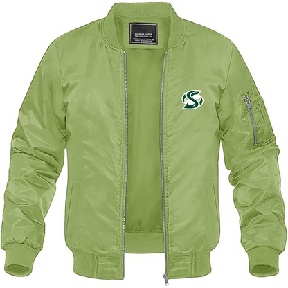 Men's Sacramento State Hornets Logo  Lightweight Bomber Jacket Windbreaker Softshell Varsity Jacket Coat