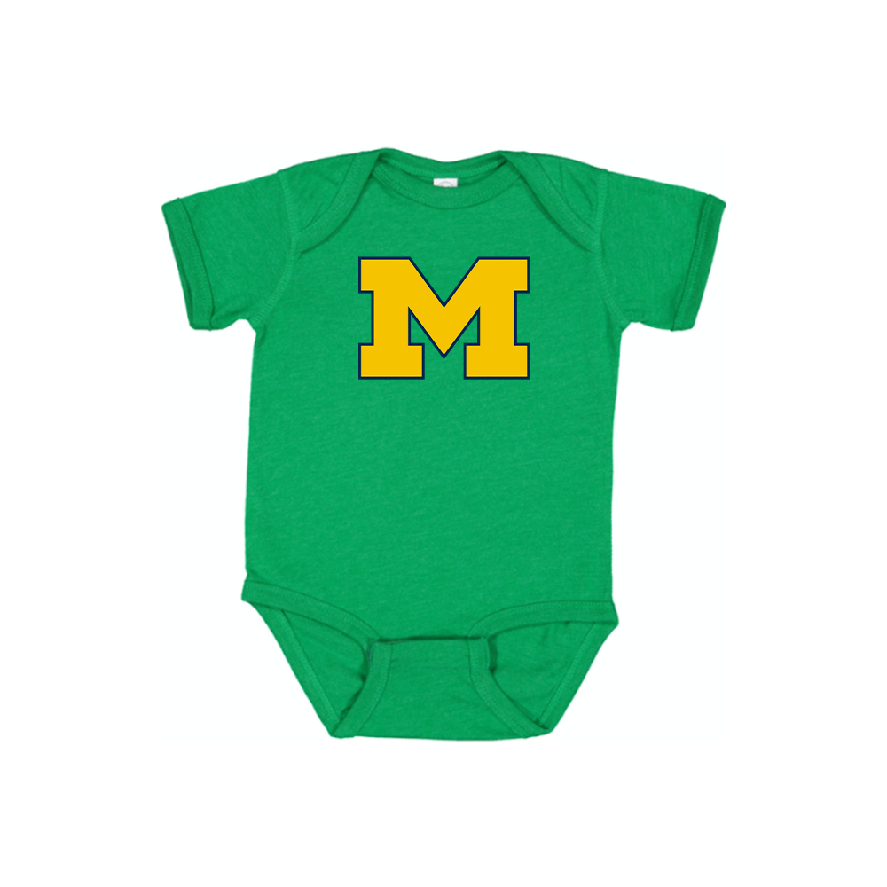 Michigan Wolverines Logo Baby Romper Onesie