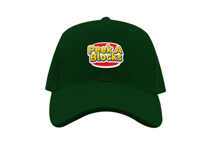 Peek A Blocks Logo Dad Baseball Cap Hat