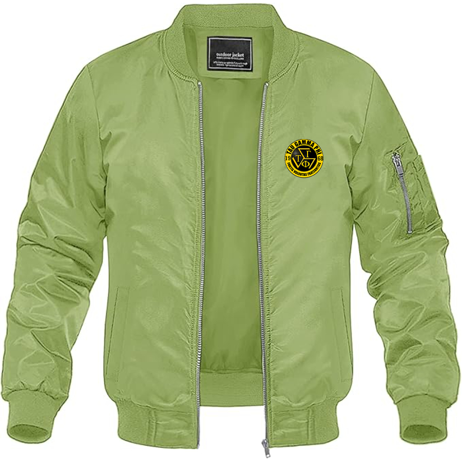 Men's Triskelion Logo Lightweight Bomber Jacket Windbreaker Softshell Varsity Jacket Coat