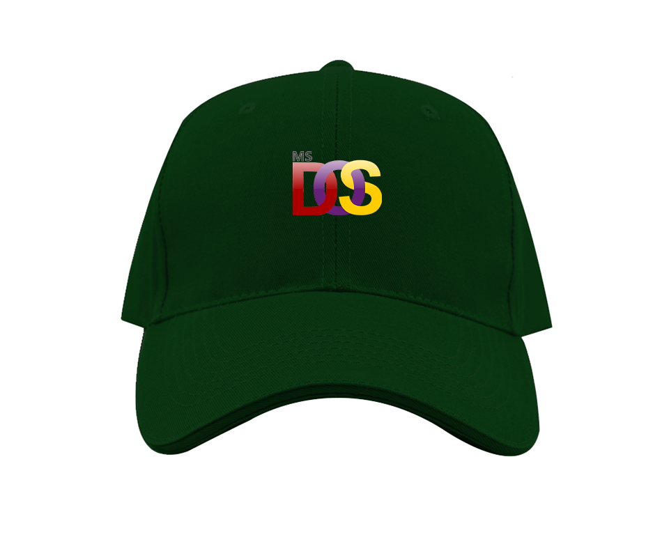 MS DOS Logo Dad Baseball Cap Hat