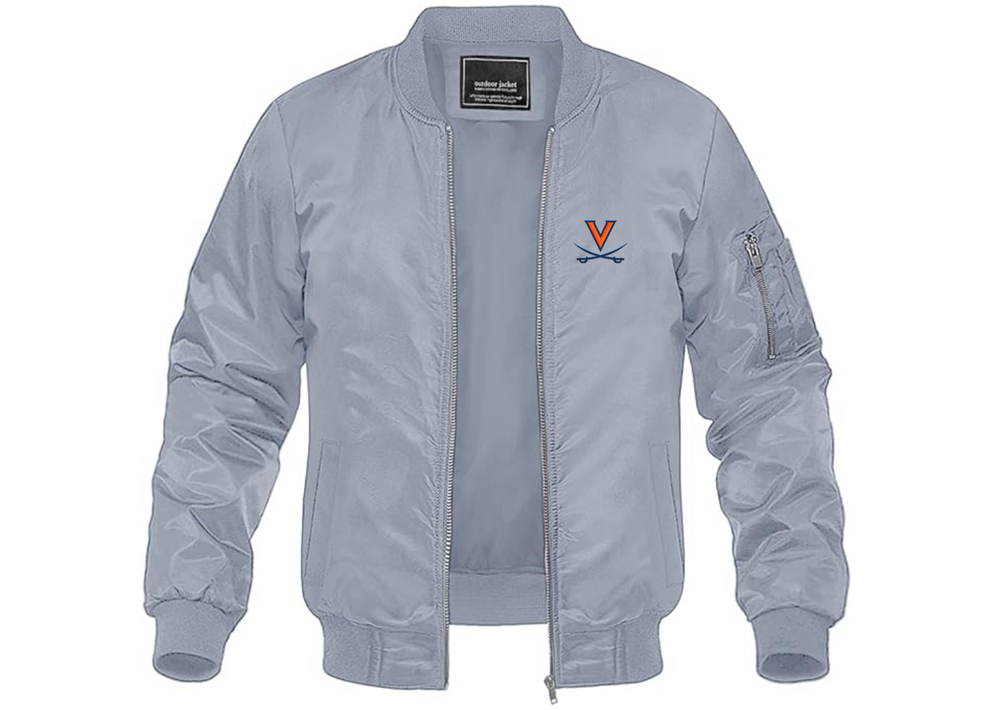 Men's Virginia Cavaliers Lightweight Bomber Jacket Windbreaker Softshell Varsity Jacket Coat