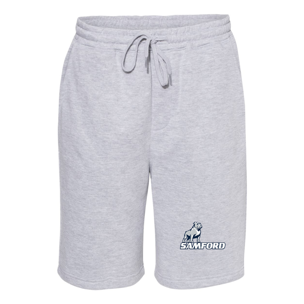 Men's Samford Bulldogs Logo Independent Trading Co Midweight Fleece Shorts