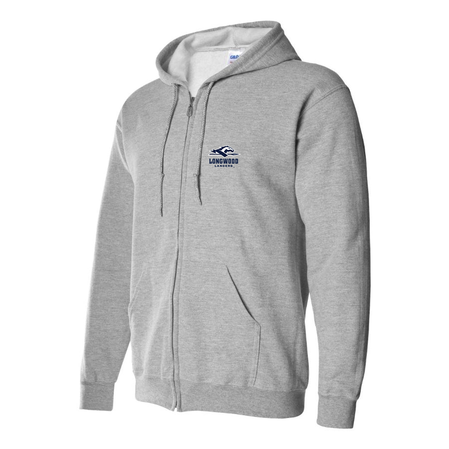 Men's Longwood Lancers Logo Zipper Hoodie