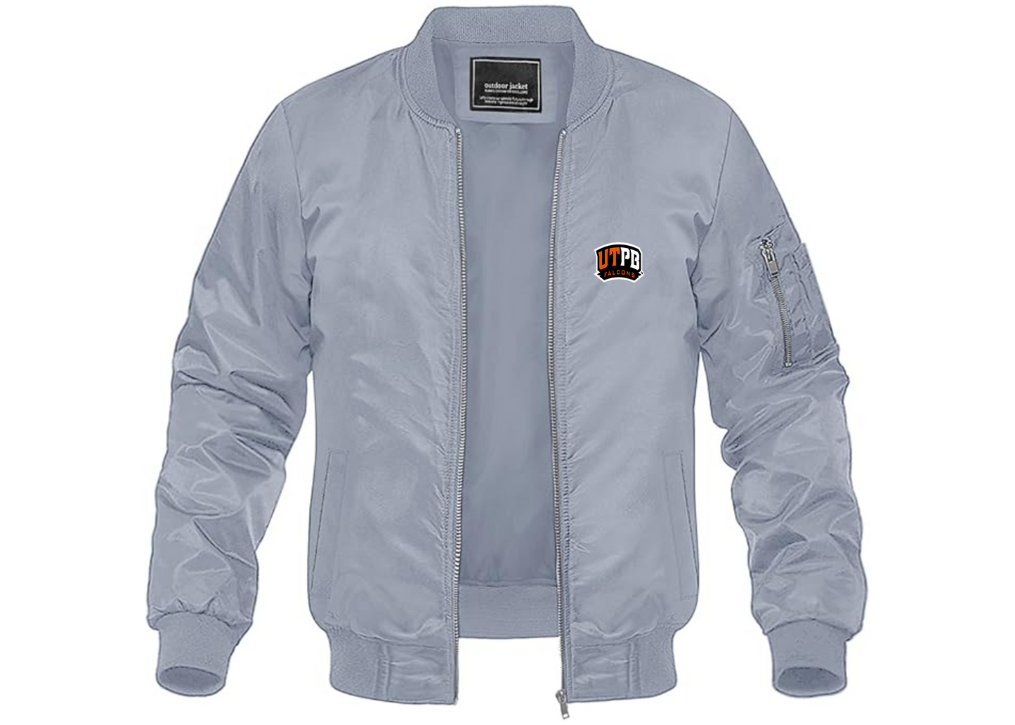 Men's UTPB Falcons Lightweight Bomber Jacket Windbreaker Softshell Varsity Jacket Coat