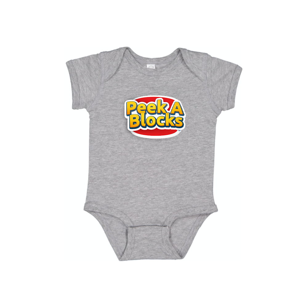 Peek A Blocks Logo Baby Romper Onesie