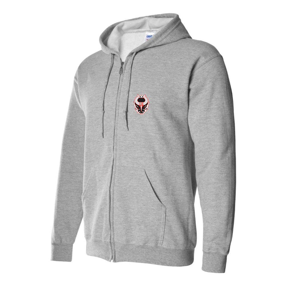 Men's Birmingham Bulls Logo Zipper Hoodie