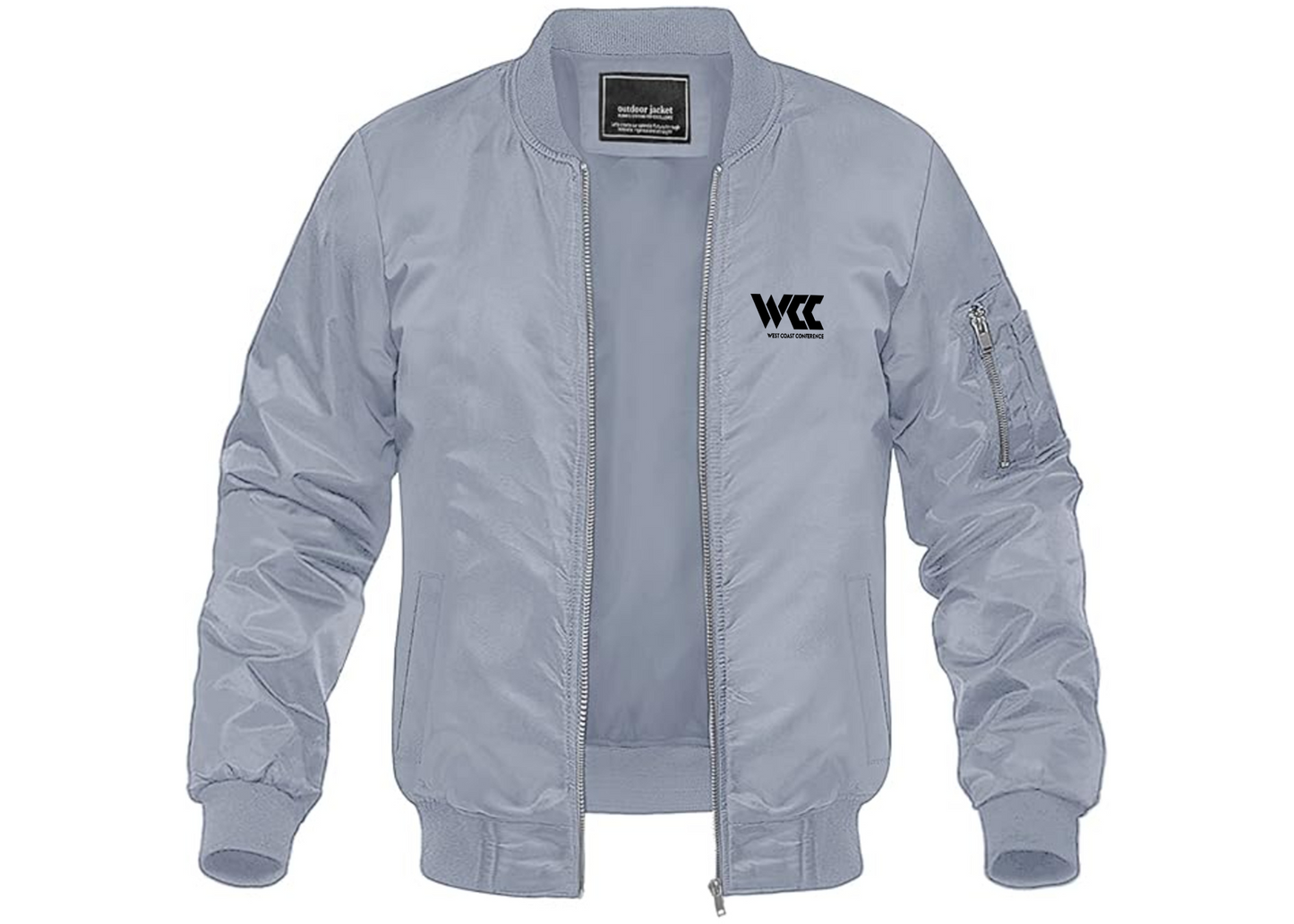 Men's West Coast Conference Lightweight Bomber Jacket Windbreaker Softshell Varsity Jacket Coat