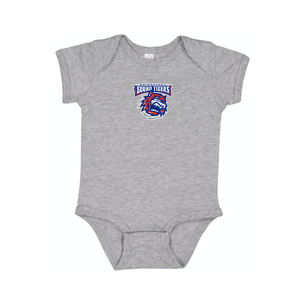 Bridgeport Sound Tigers Logo Baby Romper Onesie