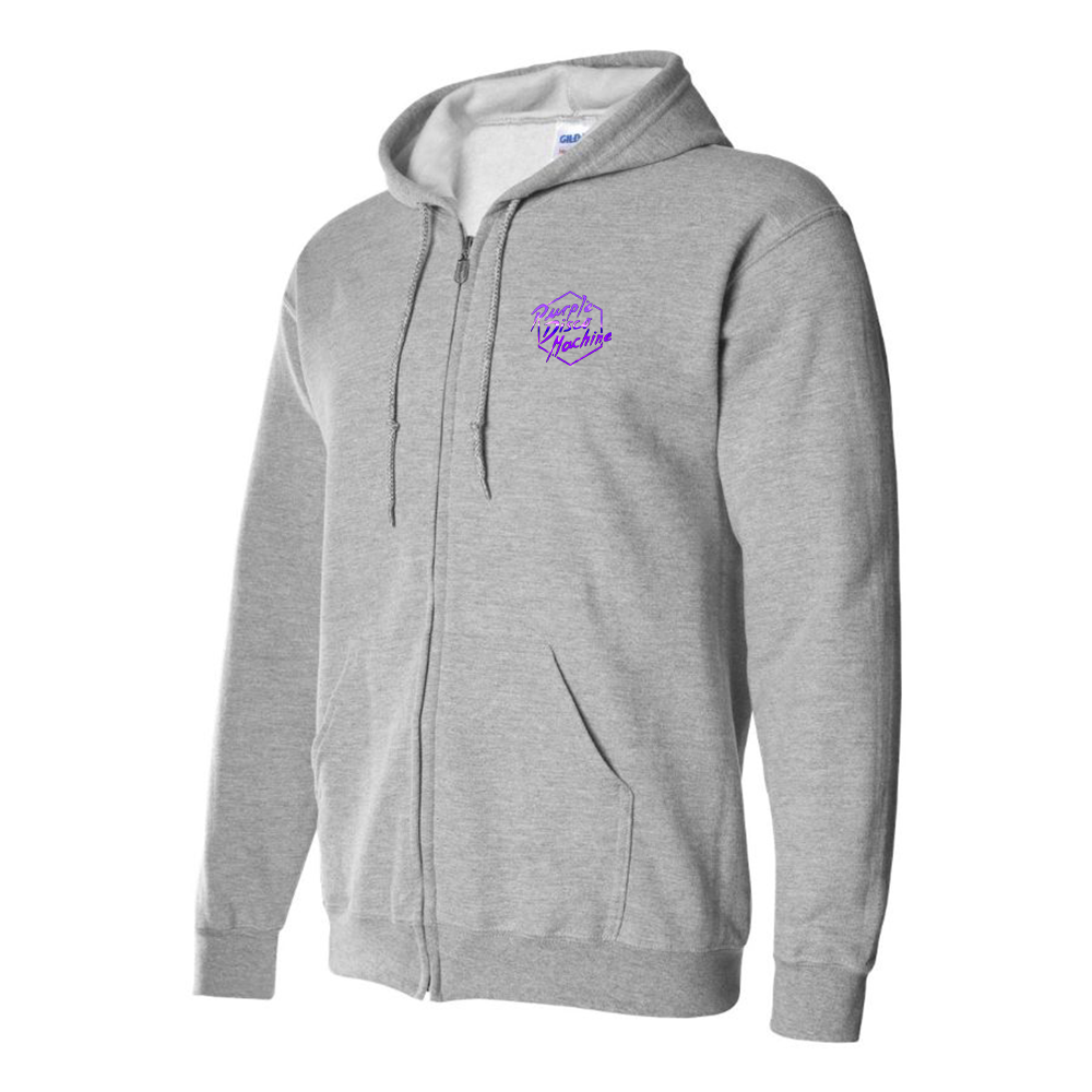 Men's Purple Disco Machine Zipper Hoodie