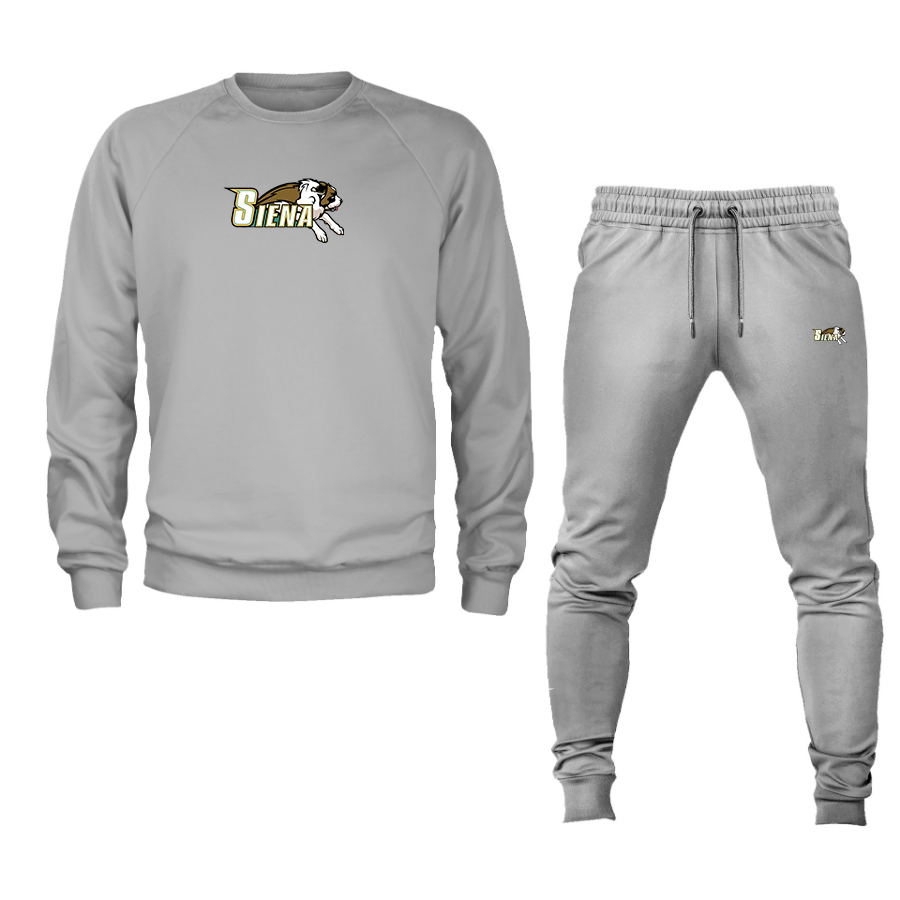 Men's Siena Saints Logo Crewneck Sweatshirt Joggers Suit