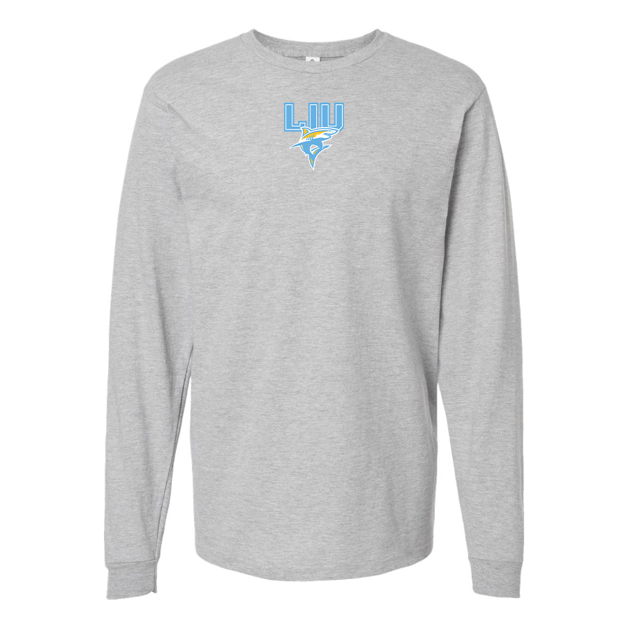 Youth LIU Brooklyn Blackbirds Logo Cotton Long Sleeve T-Shirt