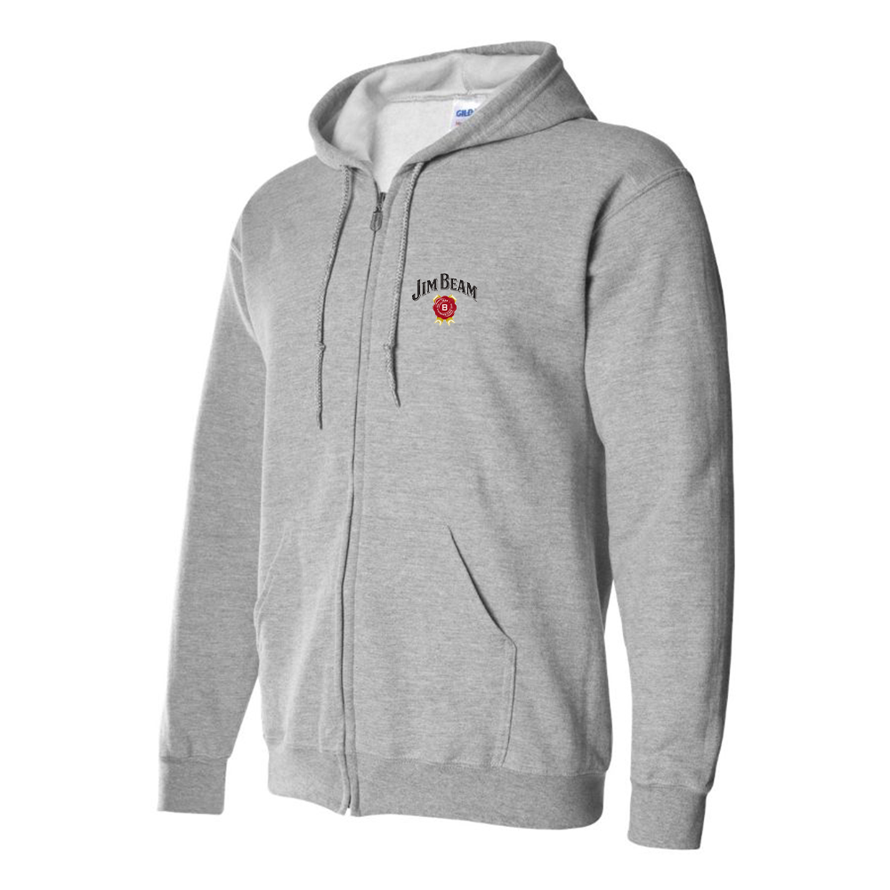 Men's Jim Beam Logo Zipper Hoodie
