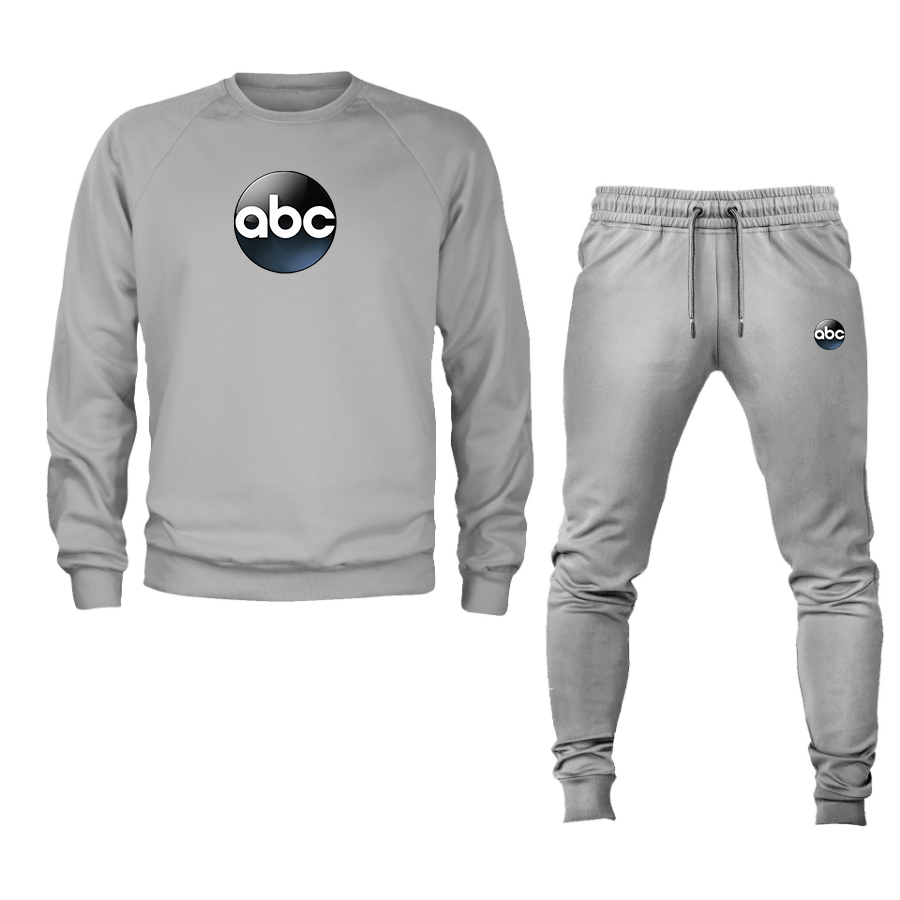 Men's Abc Logo Crewneck Sweatshirt Joggers Suit