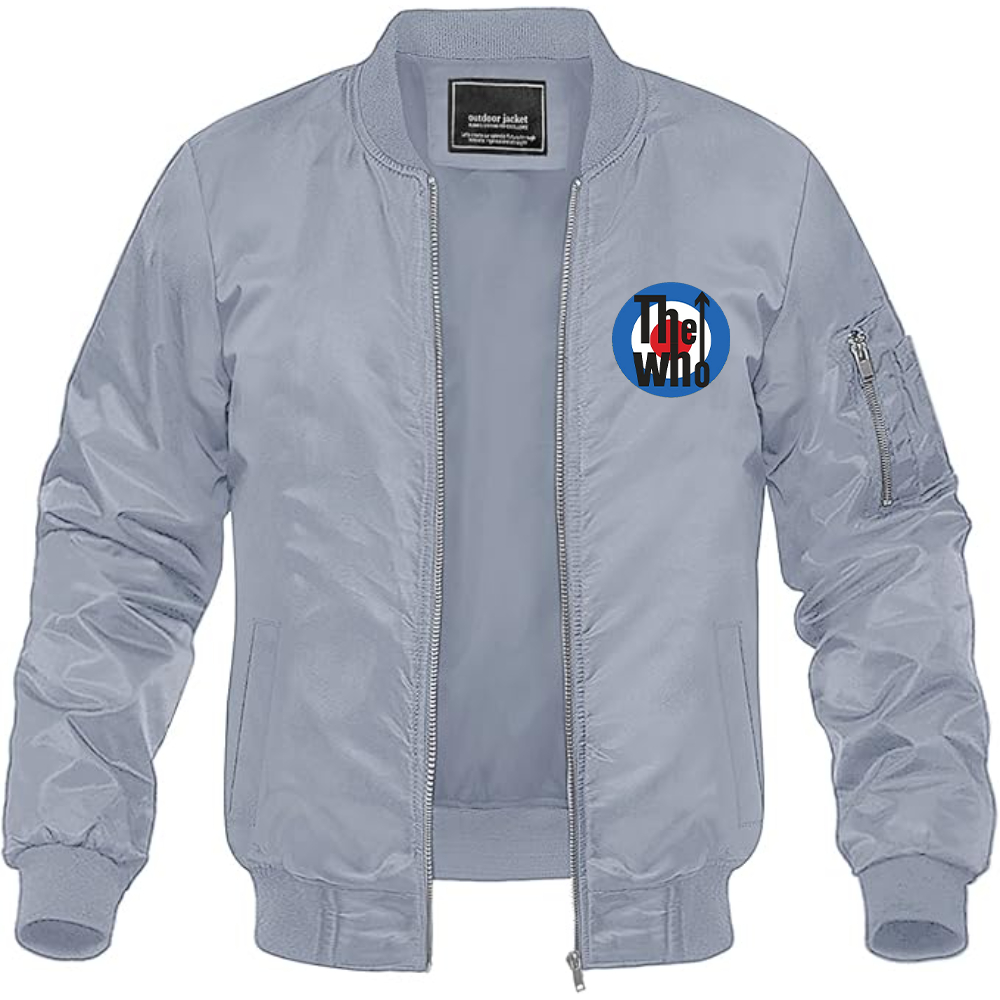 Men's The Who Logo Lightweight Bomber Jacket Windbreaker Softshell Varsity Jacket Coat
