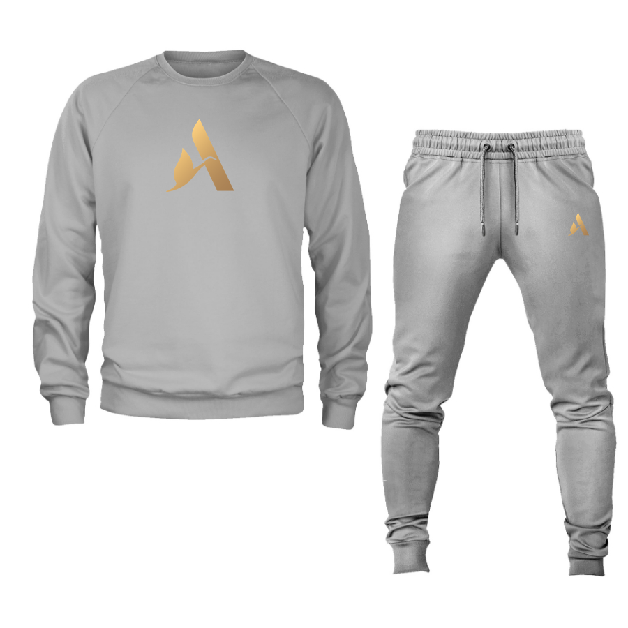 Men's Accor Golden Logo Crewneck Sweatshirt Joggers Suit