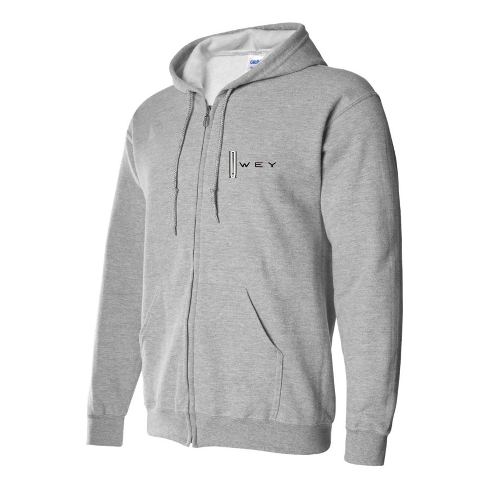 Men's WEY Logo Zipper Hoodie
