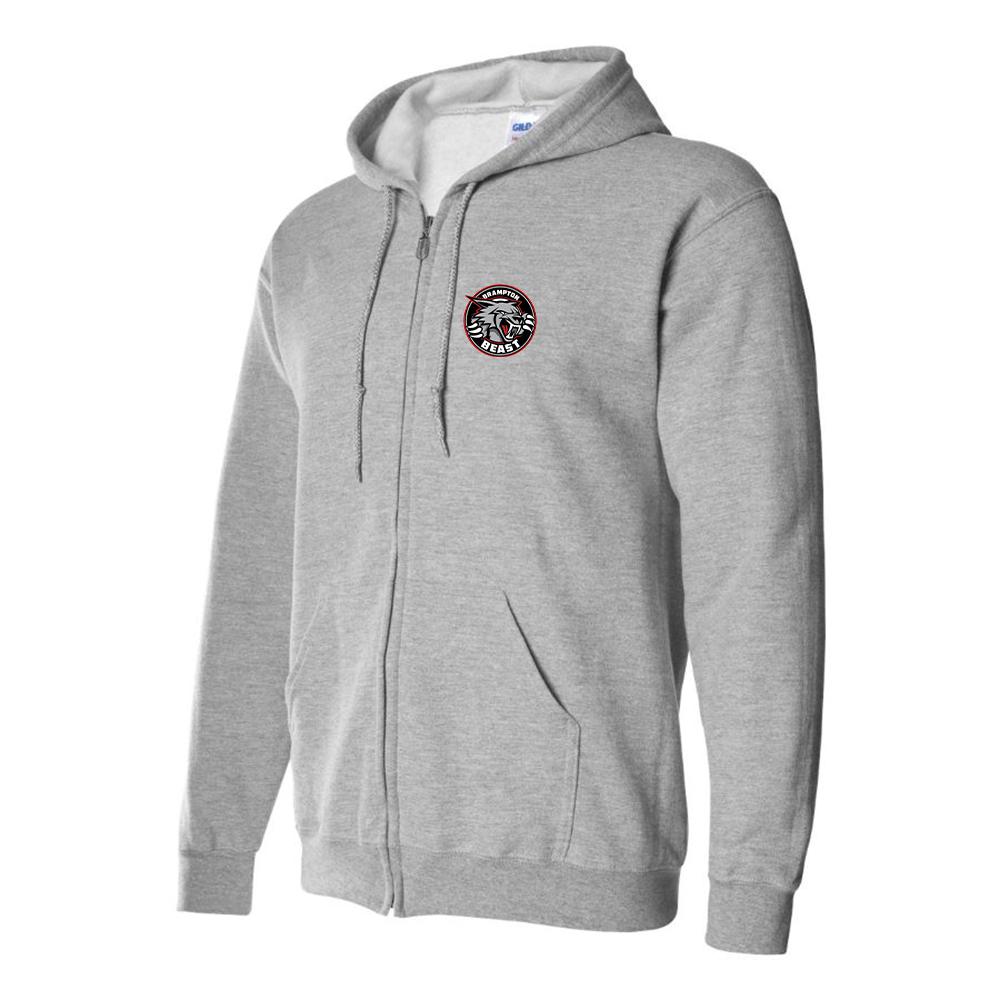 Men's Brampton Beast Logo Zipper Hoodie