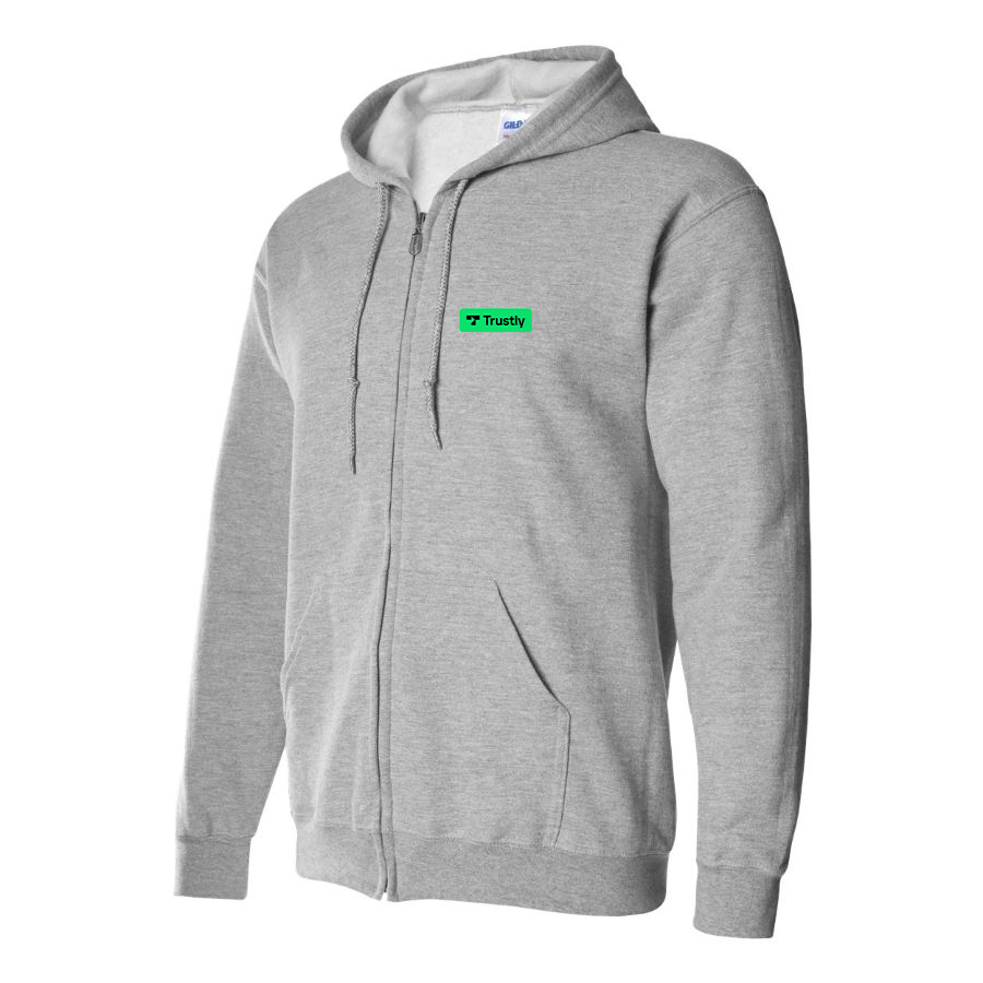 Men's Trustly Horizontal Logo Zipper Hoodie